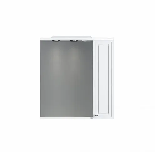 Зеркало-шкаф 65 Damixa Palace One M41MPR0651WG правый с подсветкой белый глянец: фотография 1