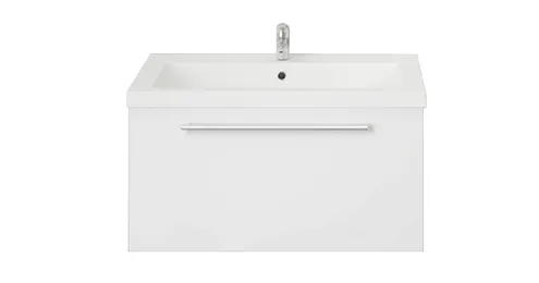 Тумба Соната 75П 1 ящика Белый глянец: фотография 1