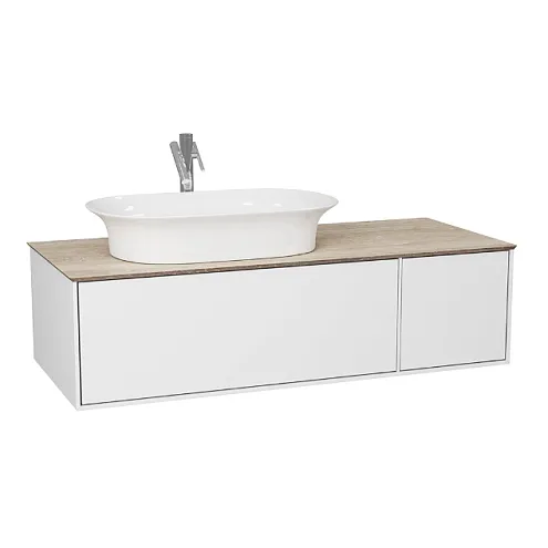 Тумба DIBORG Elise 120 1ящик, 1 дверь, левая, белый глянец 77.7239: фотография 1