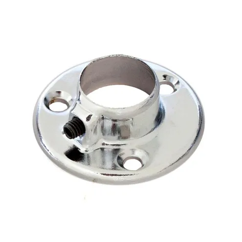 Фланец для рейлинга 16мм с фиксатором хром "Element": фотография 1