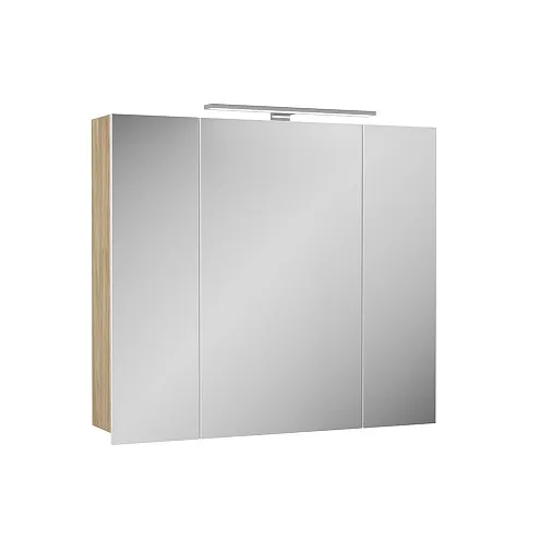 Зеркальный шкаф DIBORG Lande Q 80 3 двери, Дуб 77.3105: фотография 1