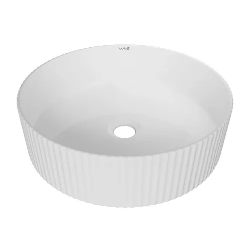 Раковина накладная на столешницу WAVE Solo без перелива, белый, круг: фотография 1