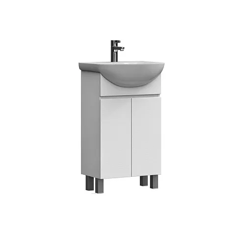 Тумба Wing 500-2-0 напольная белая под умывальник Балтика 50: фотография 1