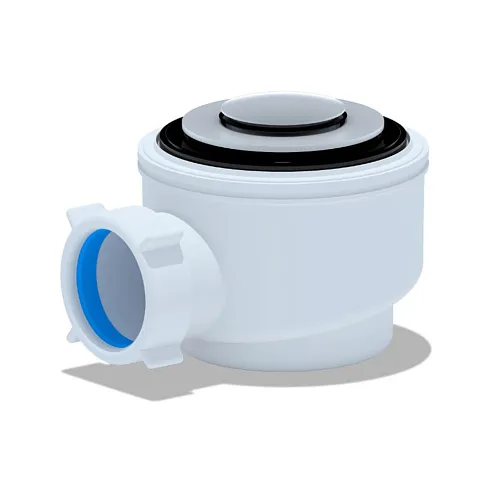 Сифон для душевого поддона 1 1/2"х50/60 хром, клик-клак АНИ Пласт E410CL: фотография 1