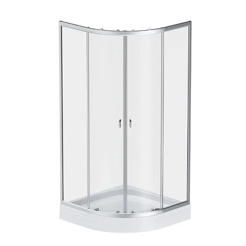 Душевой уголок с поддоном 90x90 AM.PM X-Joy W88E-205-090MT прозрачное стекло, профиль хром: фотография 1