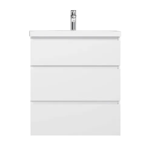 Тумба под раковину 75 AM.PM Gem S M91FSX0752WG напольная белый глянец: фотография 1