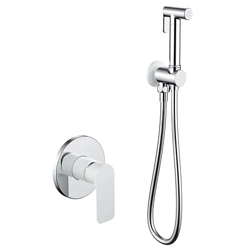 Смеситель с гигиенической лейкой  35к G7248 GAPPO встраиваемый БЕЛЫЙ-ХРОМ: фотография 1