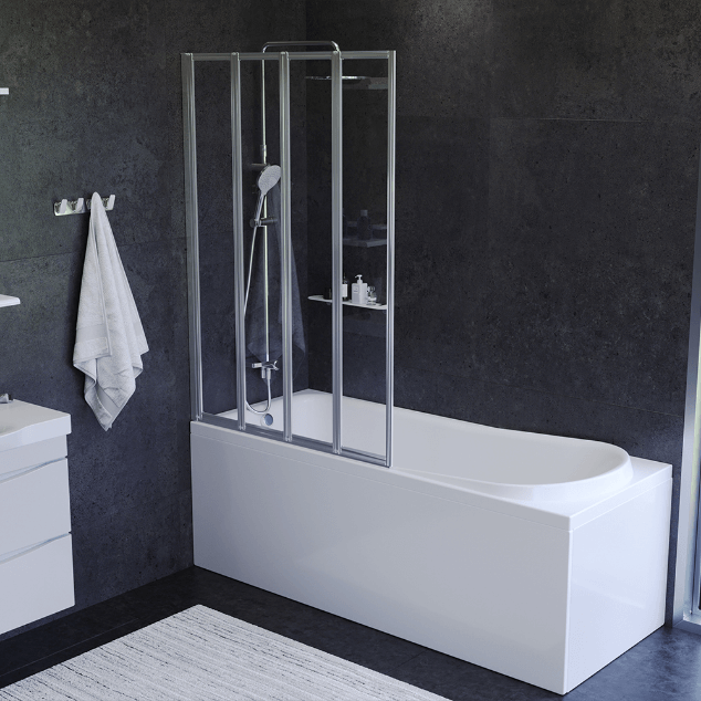 Комплект акриловой ванны со шторкой и душевой системой AM.PM Like, W80ASET-170AC, 170x70, без гидромассажа: фотография 4