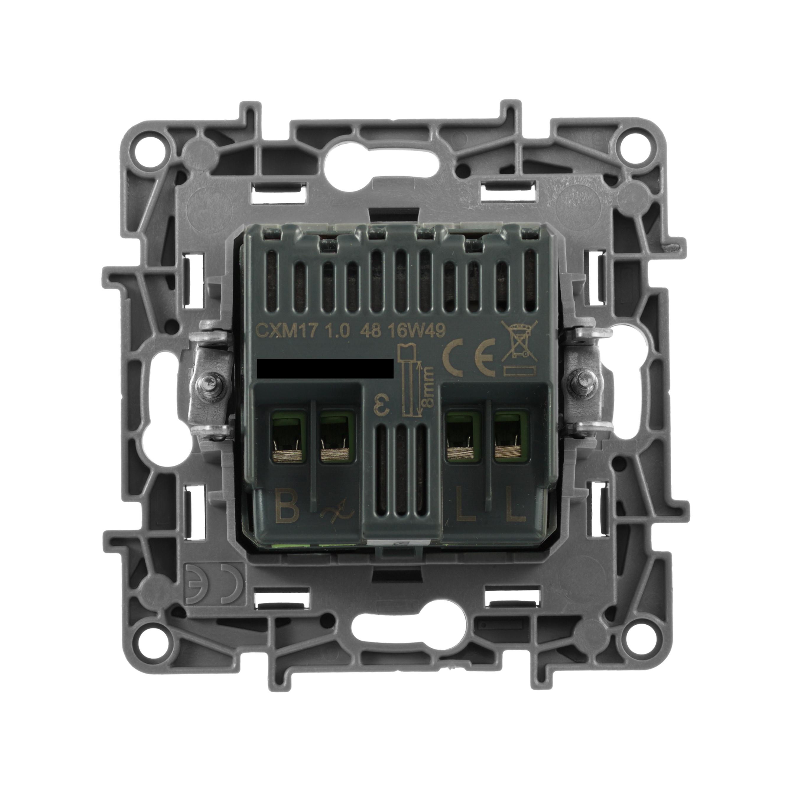 Механизм светорегулятора СП Etika 300Вт поворотный без нейтрали алюм. Leg 672419: фотография 1 превью
