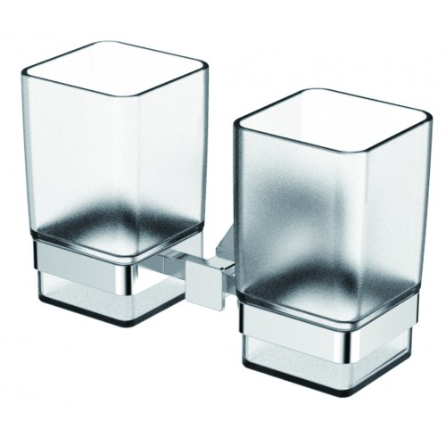 1235 Держатель стаканов двойной (стекло) настенный KAISER хром : фотография 1 превью