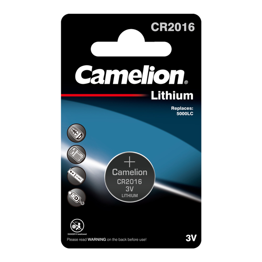 Элемент питания литиевый CR2016 BL-1 (блист.1шт) Camelion 3068: фотография 1 превью