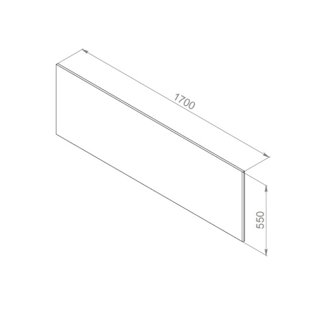 W52A-170-075W-P Inspire панель фронтальная для ванны Inspire 2.0 A0, 170х75 см, шт: фотография 0