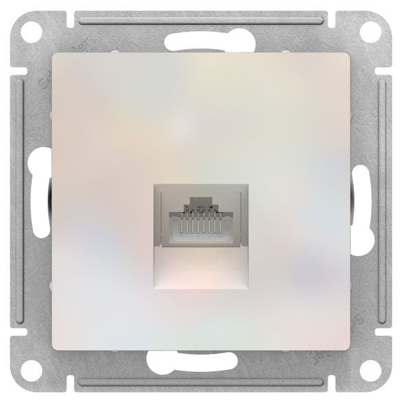 Механизм розетки компьютерной ATLAS DESIGN RJ45 жемчуг SchE ATN000483: фотография 0