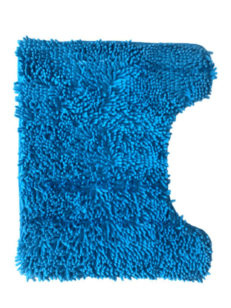 Коврик Макароны латекс под унитаз 50х60 см светло-голубой: фотография 1