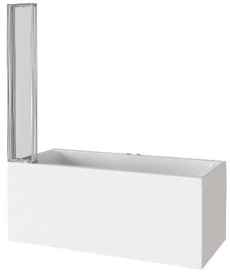 Шторка для ванны  SCREEN GR4-100-C-CH (4 ств.складная,стекло 4 мм): фотография 0