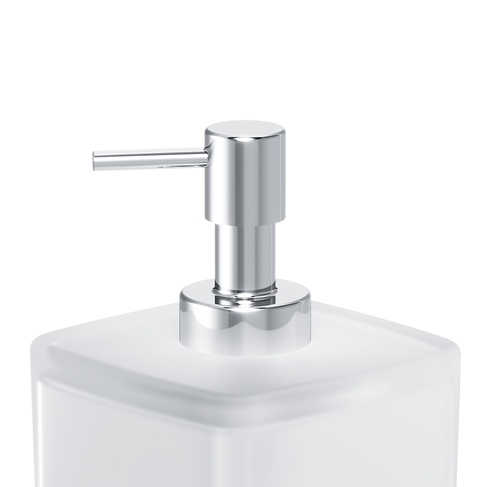 Стеклянный диспенсер для жидкого мыла с настенным держателем Inspire V2.0, хром: фотография 0