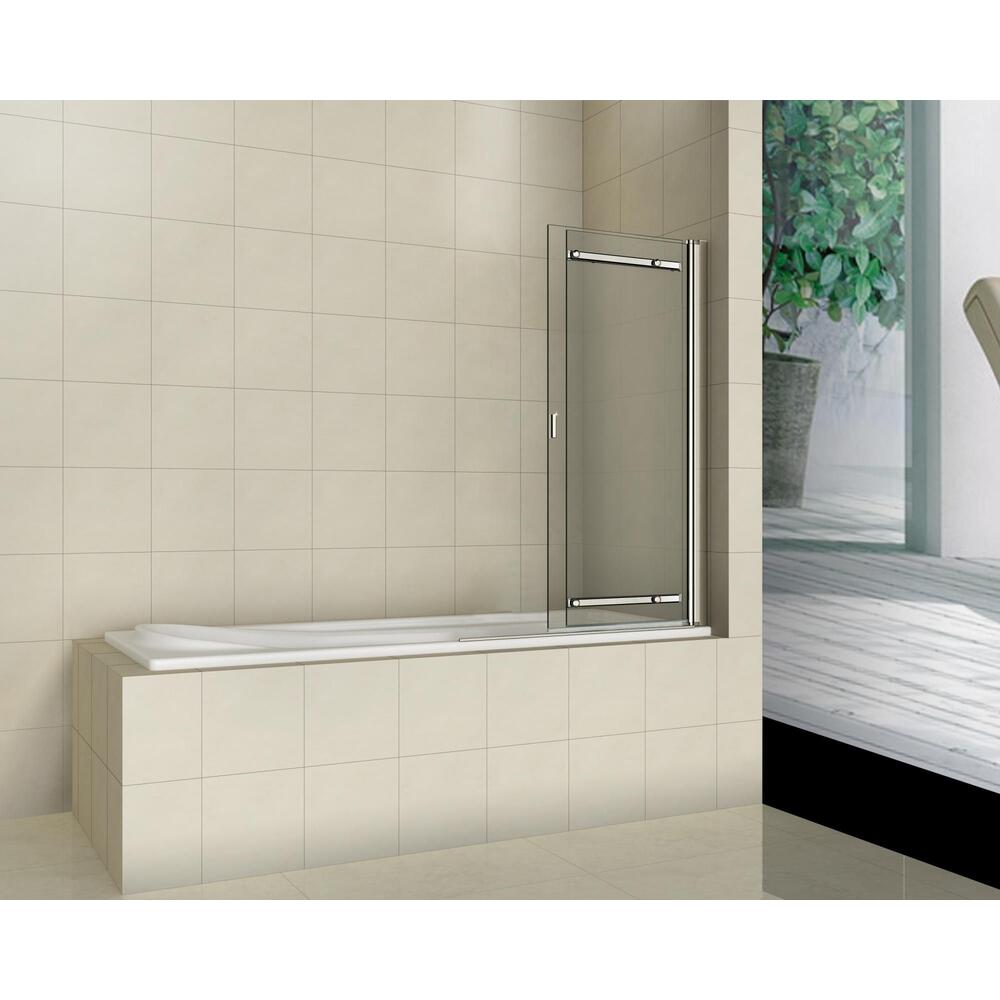 Шторка для ванны SCREEN SR-100-C-CH (2 ств.сдвижная со скрытым доводчиком,стекло 4 мм): фотография 1 превью