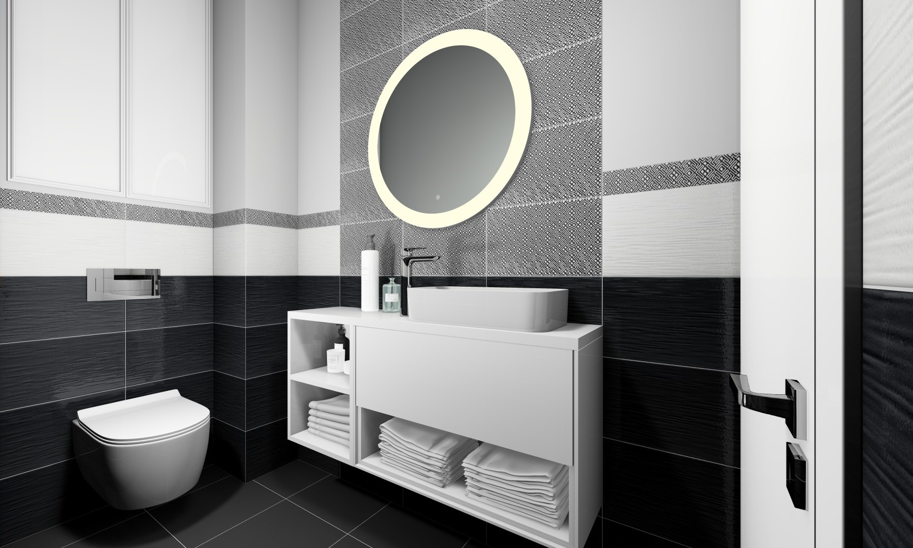 Дизайн-проект туалета 3,6 кв.м (коллекция Камелия)