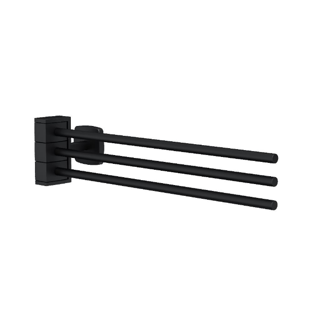 A9032722 Gem, Тройная вешалка-вертушка для полотенец, черная: фотография 1 превью