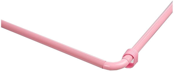 Карниз для ванной Zalel угловой 90х90х90 см розовый: фотография 3
