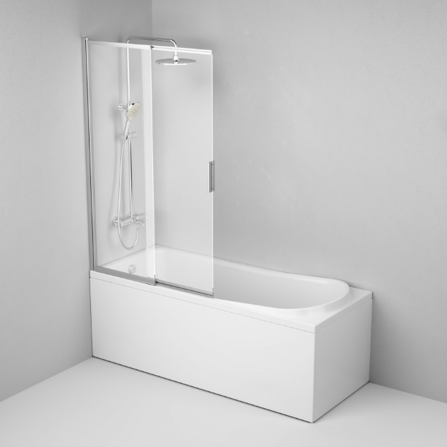 Комплект акриловой ванны со шторкой и душевой системой AM.PM Like,W80ASET-170SL, 170x70,  без гидромассажа: фотография 1