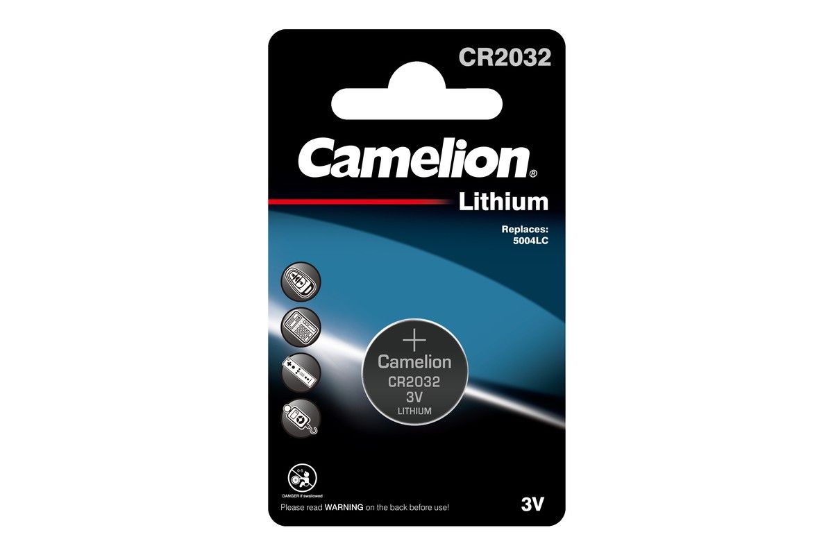 Элемент питания литиевый CR CR2032 BL-1 (блист.1шт) Camelion 3066: фотография 1 превью