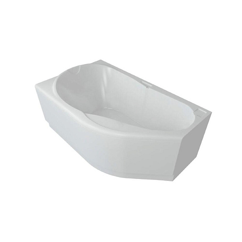 Акриловая асимметричная ванна Aquatek Таурус 170х100 с фронтальным экраном, левая: фотография 1