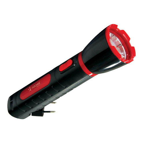 Фонарь светодиодный аккум. LED 2 режима 1Вт 500мА.ч прямая зарядка от 220В Космос KOCAcc103LED: фотография 1