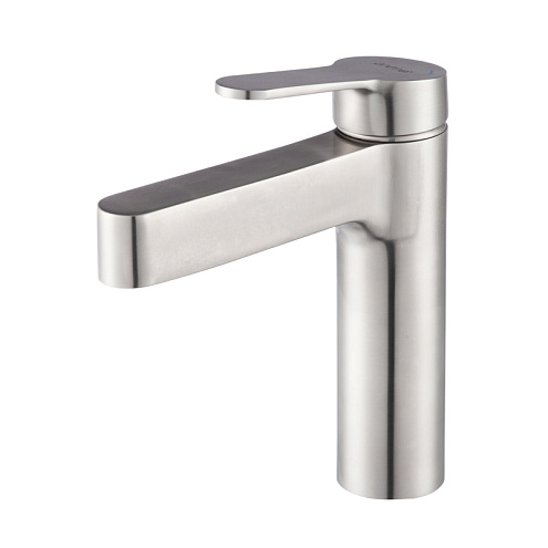 Смеситель для умывальника 35к G1099-30 GAPPO нерж. сталь, литой, п/гайку, САТИН: фотография 1