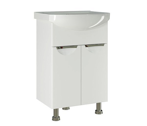 Тумба "ЭТЬЕН-55" под умывальник Элеганс 55 ПВХ-фасад, корпус: фотография 1