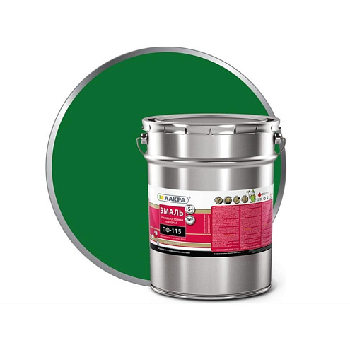Эмаль ПФ-115 Лакра Зелёный 20кг : фотография 1