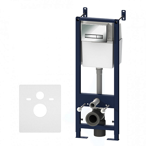 Инсталляция для подвесного унитаза AM.PM Start I012703.0251 с механической клавишей смыва хром: фотография 1