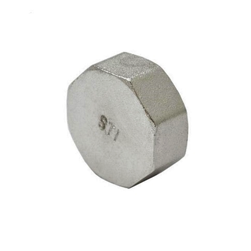 Заглушка латунная 1" ВР никелированная STI: фотография 1