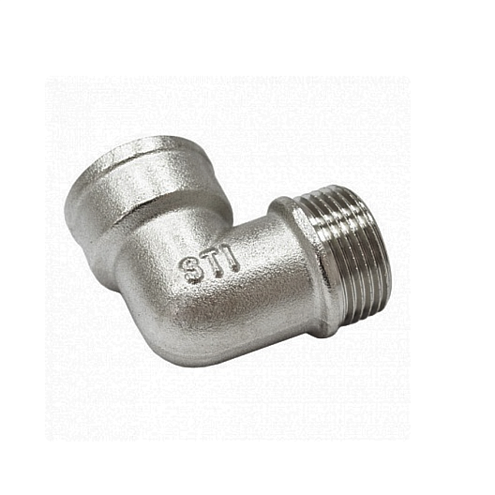 Уголок латунный 3/4&quot; ВН никелированный STI: фотография 1