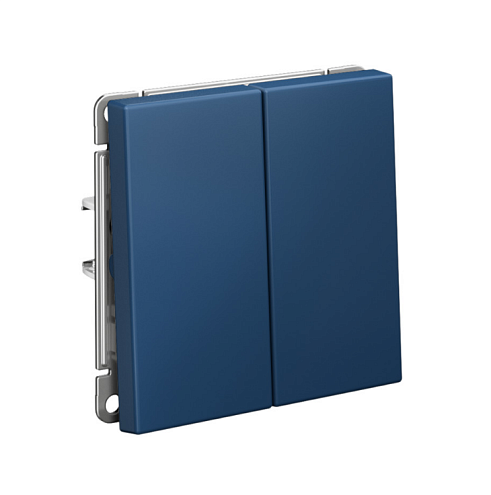 Переключатель 2-клавишный ArtGallery (сх.6/2) 10AX механизм аквамарин Systeme Electric GAL001165: фотография 1