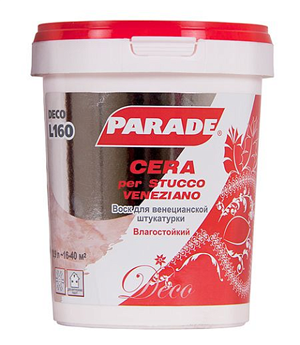 Воск для венецианской штукатурки PARADE DECO Cera per Stucco Veneziano L160 0,9л. : фотография 1