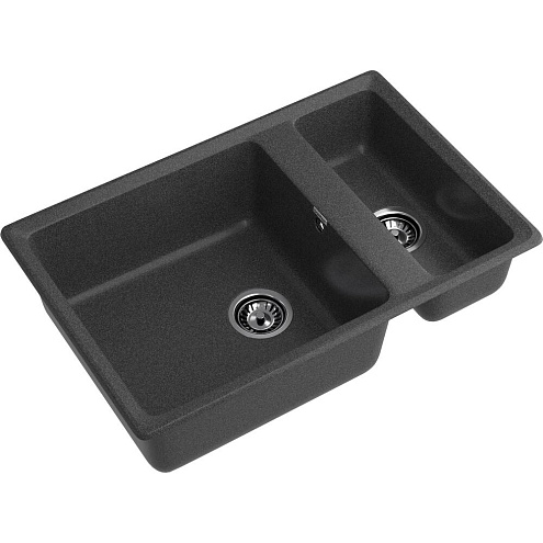 Мойка GRANFEST GF-LV--760К 1,5 чаши 760х500 мм графит: фотография 1