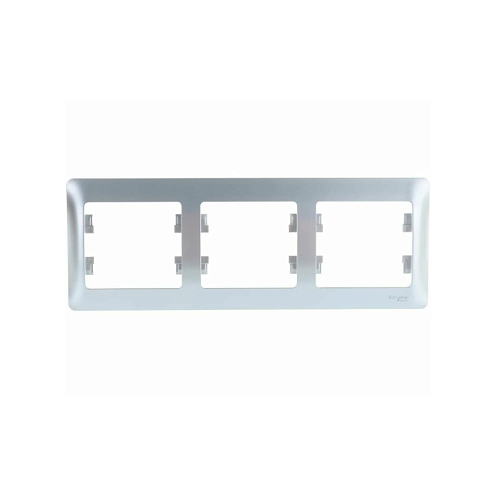 Рамка 3-м Glossa горизонтальная алюминий SE GSL000303: фотография 1