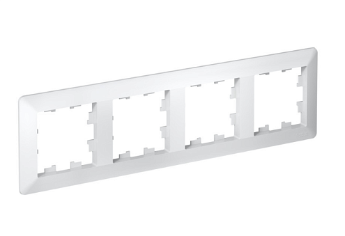 Рамка 4-местная AtlasDesign Air белый/дымчатый белый Systeme Electric ATN220104: фотография 1