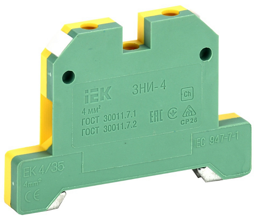 Зажим наборный ЗНИ-4PEN 4кв.мм (JXB-земля) IEK YZN20-004-K52: фотография 1