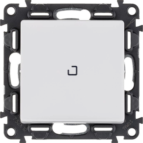 Механизм выключателя 1-кл. СП Valena Life 10А IP20 250В 10АХ с подсветкой; с лицевой панелью бел. Leg 752410: фотография 1