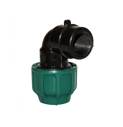 Отвод ПЭ 40х1 1/4&quot; внутренняя резьба обжимной Poelsan green: фотография 1