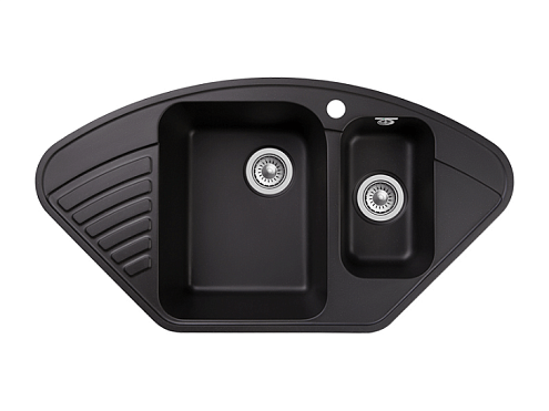 Мойка GRANFEST QUARZ (ECO) 14  1,5 чаша 930х500 мм черный без сифона: фотография 1
