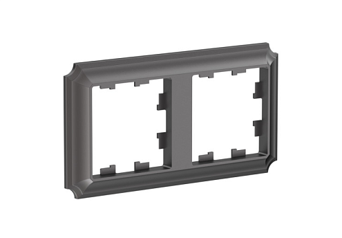 Рамка 2-местная AtlasDesign Antique универсальная мокко Systeme Electric ATN100602: фотография 1