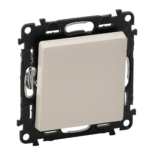 Механизм выключателя кнопочный Valena Life 6А 250В с лицевой панелью безвинтовые зажимы слоновая кость Leg 752511: фотография 1