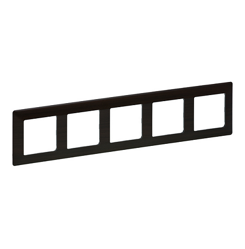 Рамка 5-м Valena Life универсальная темное дерево Leg 754175: фотография 1