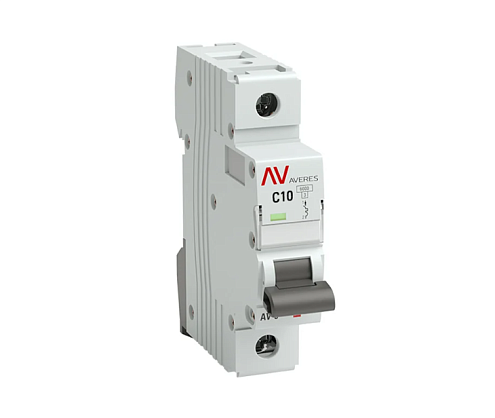 Выключатель автоматический модульный 1п C 10А 6кА AV-6 AVERES EKF mcb6-1-10C-av: фотография 1
