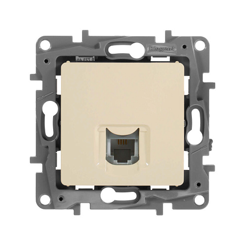 Механизм розетки телеф. 1-м СП Etika RJ11 сл. кость Leg 672340: фотография 1