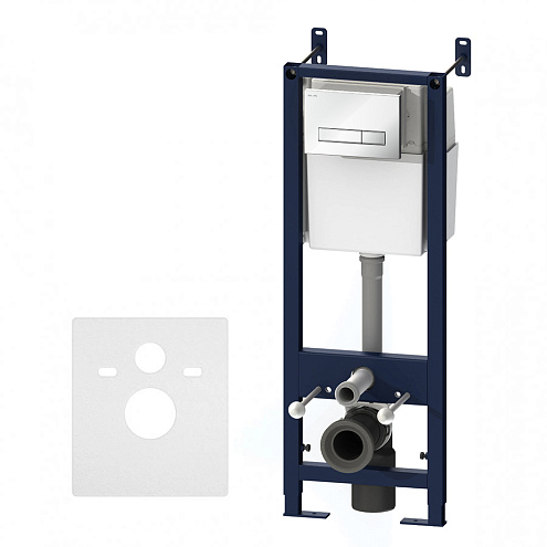 Инсталляция для подвесного унитаза AM.PM Start I012703.0201 с механической клавишей белый глянец: фотография 1