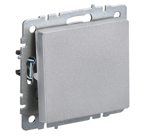 Выключатель перекрестный 1-клавишный BRITE ВС10-1-3-БрА 10А механизм алюминий IEK BR-V13-0-10-K47: фотография 1